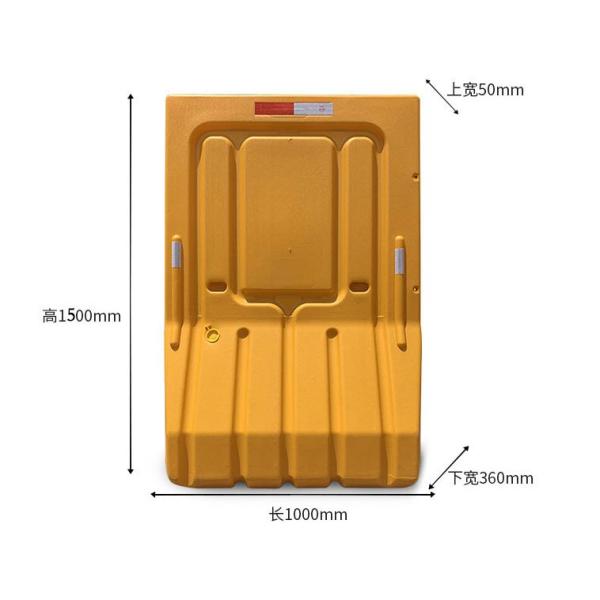 Outdoor Water Filled Road Barriers Red Plastic Traffic Road Safety Barrier