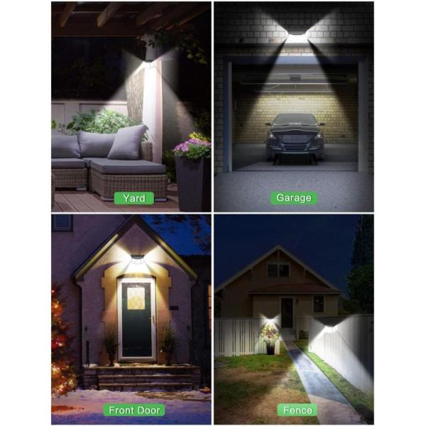 2200mAH 1.8W Waterproof Street Lamp 310LED Outdoor Solar Wall Light