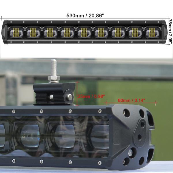 6D 20 Inch 90W Single Row LED Off road Light Bar For Motorcycle Car Jeep 4x4 Offroad SUV Truck Flood Combo Work Driving