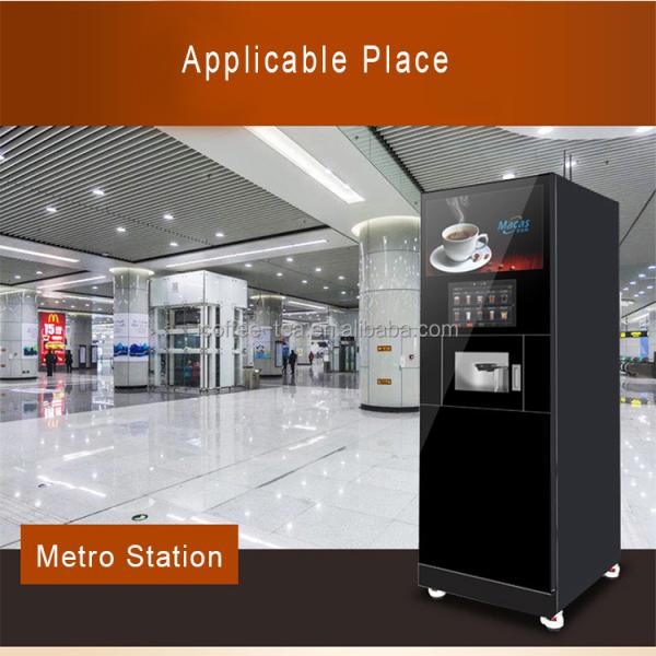 300 Cups Commercial Espresso Coffee Vending Machine Accept QR Code Pay