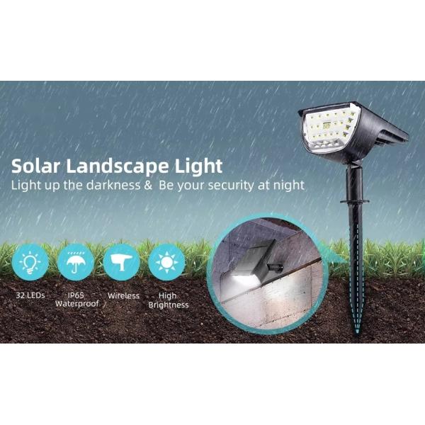 Waterproof Solar Light for Landscape Lighting Easy and Quick Installation
