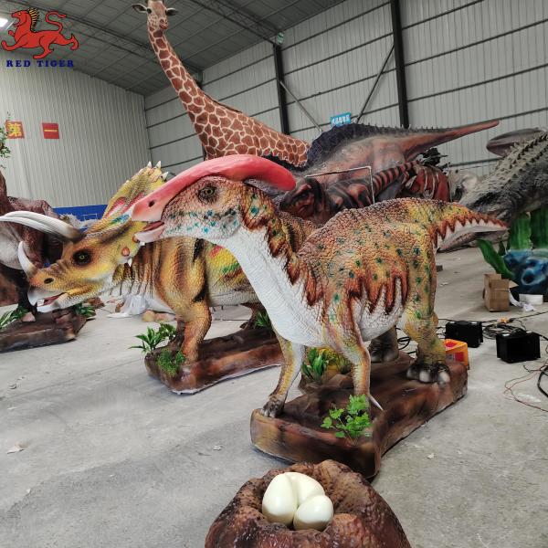 220V 380V Realistic Animatronic Dinosaur Parasaurolophus Model