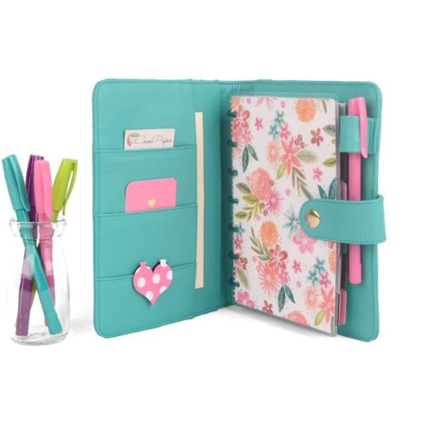 Agenda Disc Bound Notebook / Disc Bound Journal PU Leather Cover With 8 Discs Binding