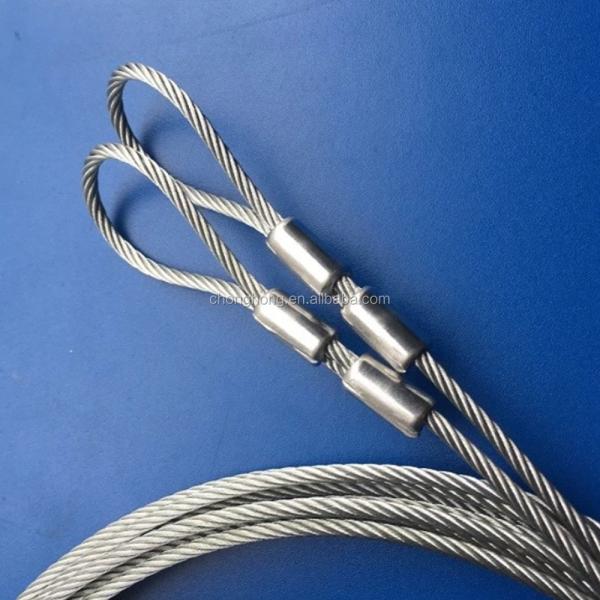 7x7 / 7x19 / 1x19 Wire Rope 3.2mm Pre-stretched Galvanized Aircraft Cable for Hanger Wire / Lighting Cable Tolerance Other
