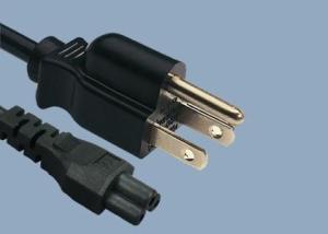 China UL CUL CSA 10A 125V 3 Prong NEMA 5-15P IEC 320 C5 laptop American UL Power Cord on sale