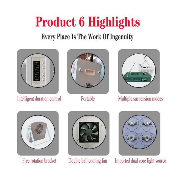 Red light therapy Device, 660nm red light and 850nm infrared LED light therapy, with timer and remote control