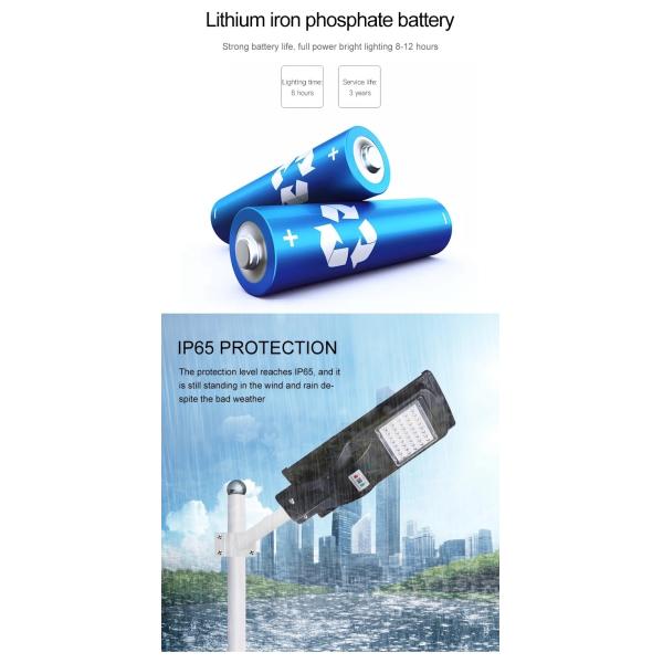 Hight Efficiency LED Street Light With Solar Panel All In One Integrated Type