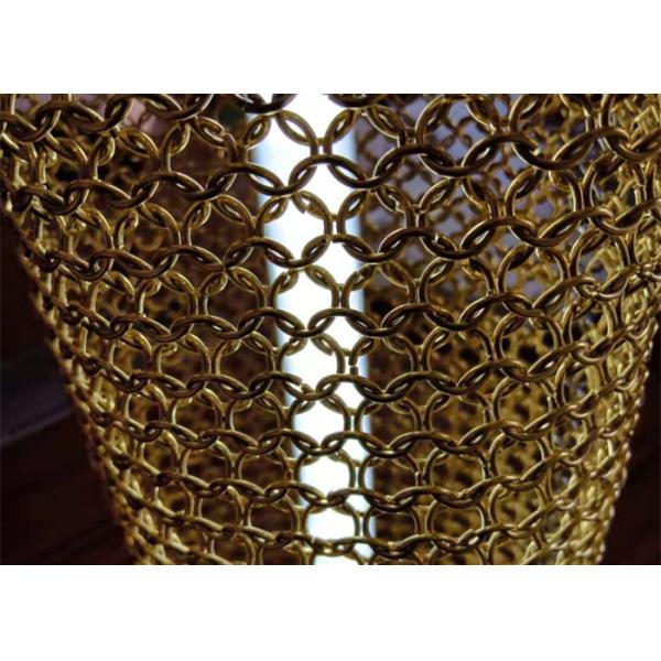 Stainless Steel Chainmail Ring 2.5mm Metal Coil Drapery For Lampshade