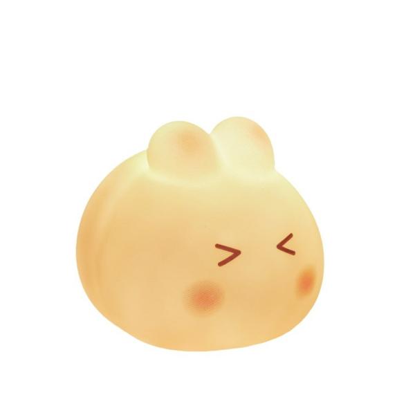 Rabbit Night Light For Kids Lamp Cute Lamp 16 Colors Tap Silicone Kids Night Light For Kids Night Light USB Rechargeable