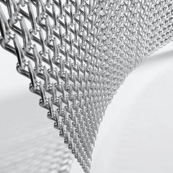 Silver Aluminium Chain Fly Door Curtain Semi Private Customized Size