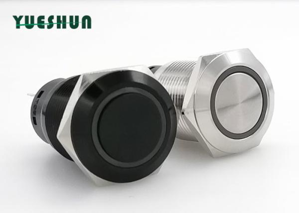 Quality Ring Symbol LED 19mm Push Button Switch , Momentary Latching Metal Push Button Switch for sale