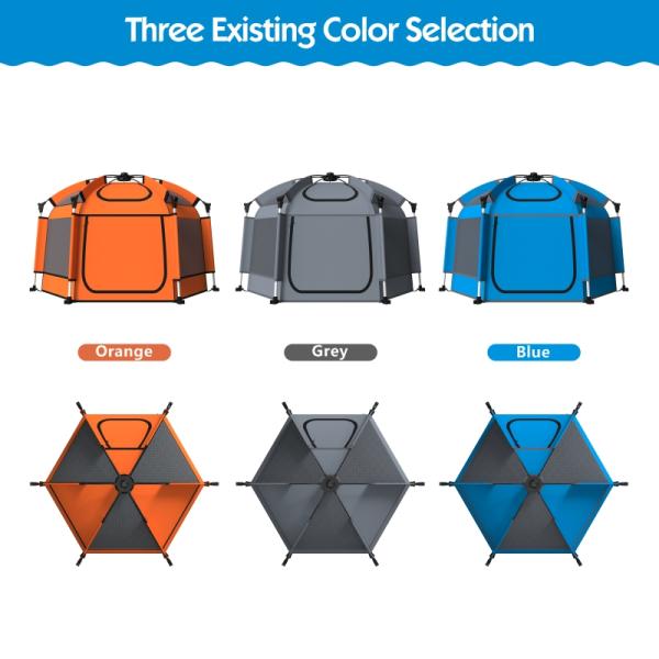 Large Roomy Orange Pop Up Play Tent Flame Retardant Pop Up Baby Playpen