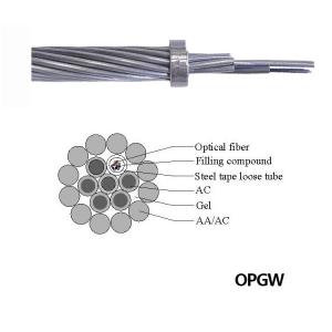 China 4-144 Core Aerial Optical Fiber Composite Overhead Ground Wire China OPGW Long Lifetime wholesale