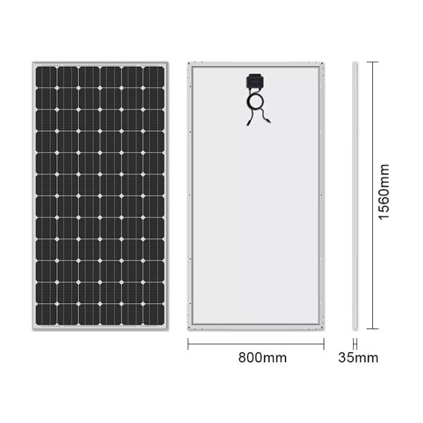 All Black Mono Solar Panel Single Crystalline Silicon Solar Cell 18V 70W 110W