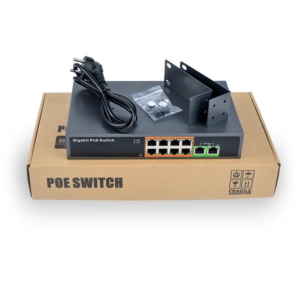 full metal case 4 ports 100Mbps IEEE 802.3af/a standard 65W power backplane bandwidth 1.2 Gbps uplink port POE switch