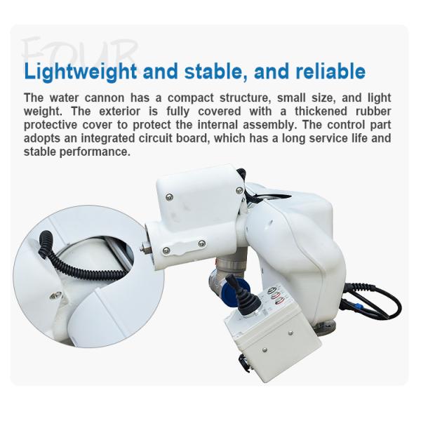 High Flow Water Cannons on Water Truck 24V Fixed Cannon with External Electric Battery Capacity