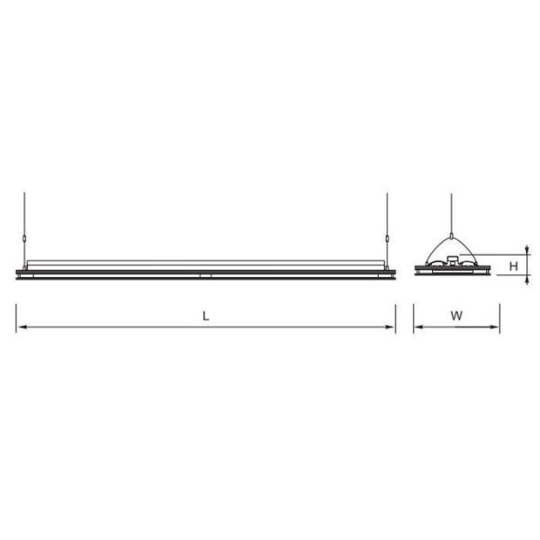 LS 54W Led Linear Ceiling Lights , Modern Linear Suspension Lighting Easy Installation