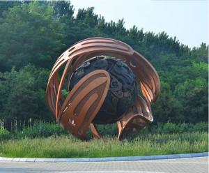 China Handmade Lawn Outdoor Bronze Sculpture , Cast Bronze Garden Sculpture wholesale