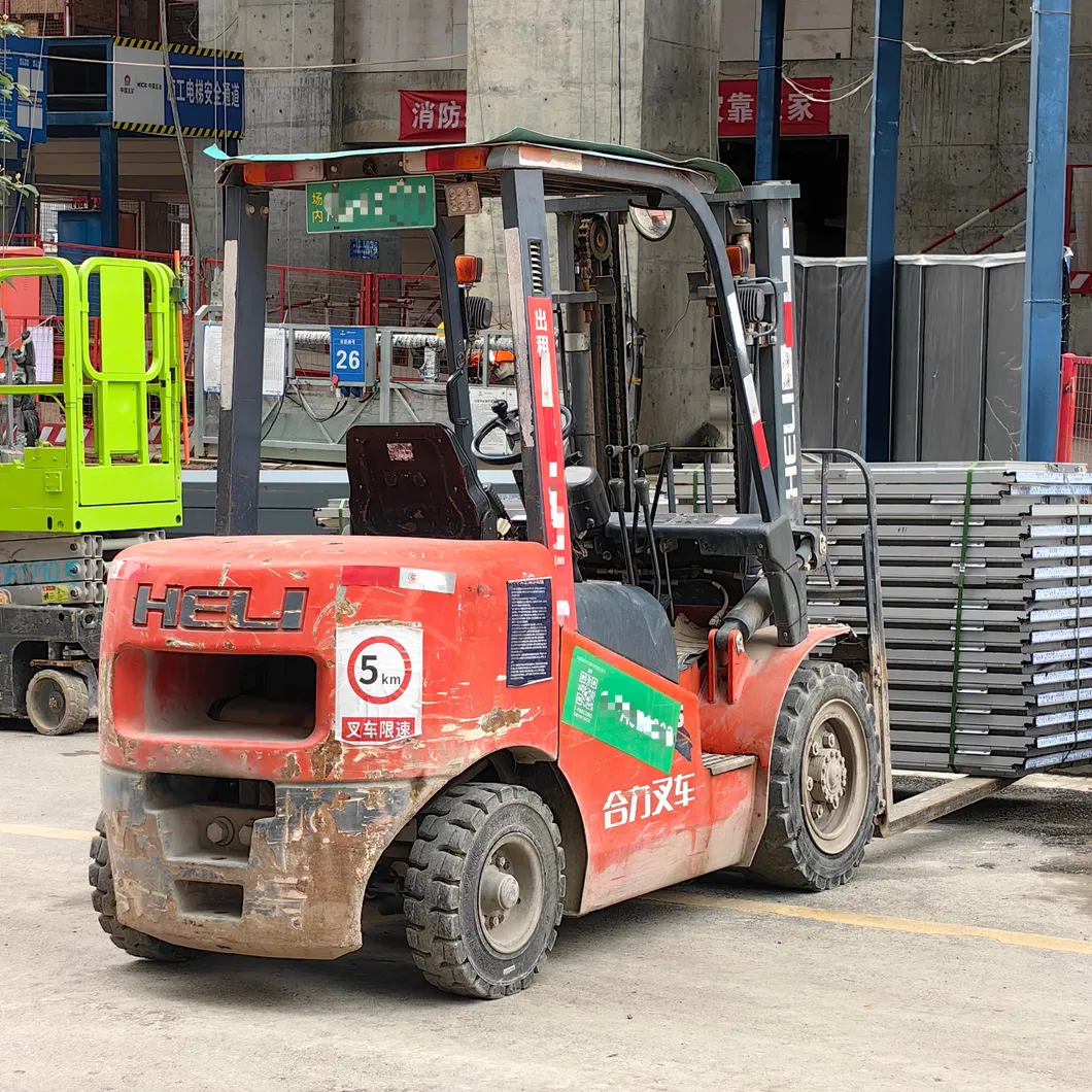 Warehouse Four Wheel Gasoline LPG Engine Drive Fork Lift Truck 3.5 Ton Rough All-Terrain Heavy Hydraulic Diesel Forklift for Sale