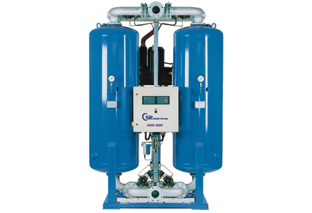 High Efficiency Heated Desiccant Air Dryer / Energy Saving Compressed Air Treatment