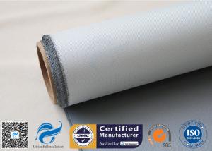 China 1 Side 18 Oz Grey Silicone Coated Fiberglass Fabric for Heat Insulation Pipe Cover on sale