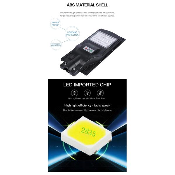 Hight Efficiency LED Street Light With Solar Panel All In One Integrated Type