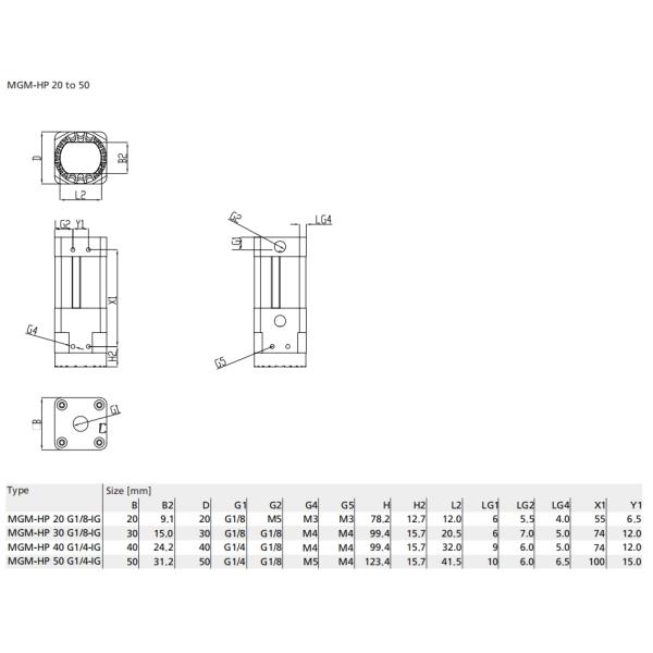 Aluminum Shell Pneumatic Magnetic Gripper G1/4 IG G1/8 IG