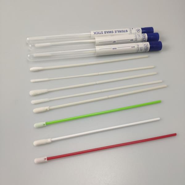 Disposable Nylon Flocked Sample Collection Swab 150mm With Breakpoint