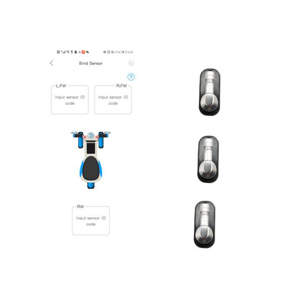 Quality Real Time Bluetooth Rear Three Wheeled Motorcycle TPMS for sale
