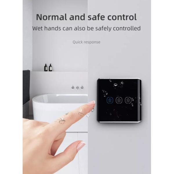 Curved Panel Tuya Smart Switch Wireless Light Switch With Google Assistant Built In