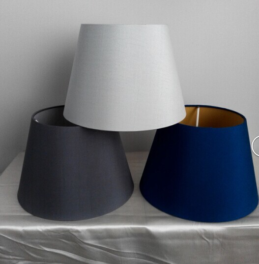 Blue Gold PVC Inner Hardback Lamp Shade H180MM Rolled Edge