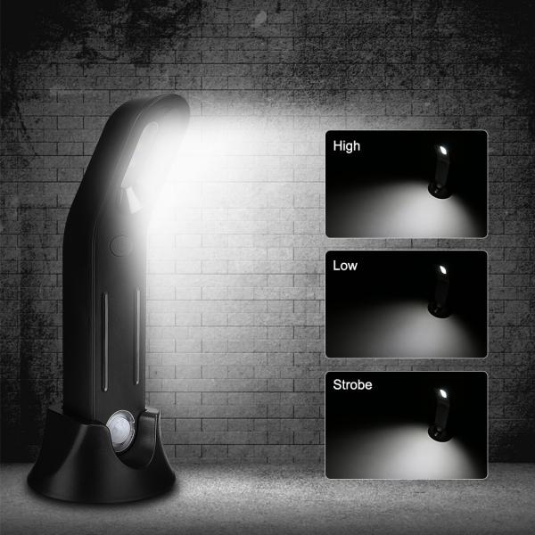 Dimmable RoHS 3.7V PIR Motion Sensor Table Lamps , Rechargeable Battery Night Light