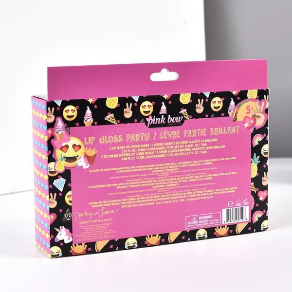 Retail Hanging Hook Folding Paper Box with Window Customized Coated Paper Material