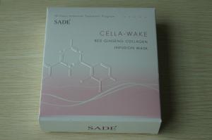 China Pink Sade Paper Packaging Box White Card For Ginseng Collagen Cosmetic Mask wholesale