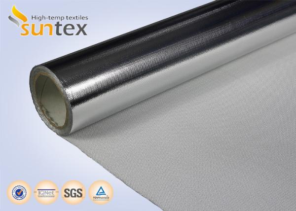 Quality 0.4mm Insulation Blanket Aluminum Foil Fiberglass Cloth 550C High Thermal Flange Cover for sale