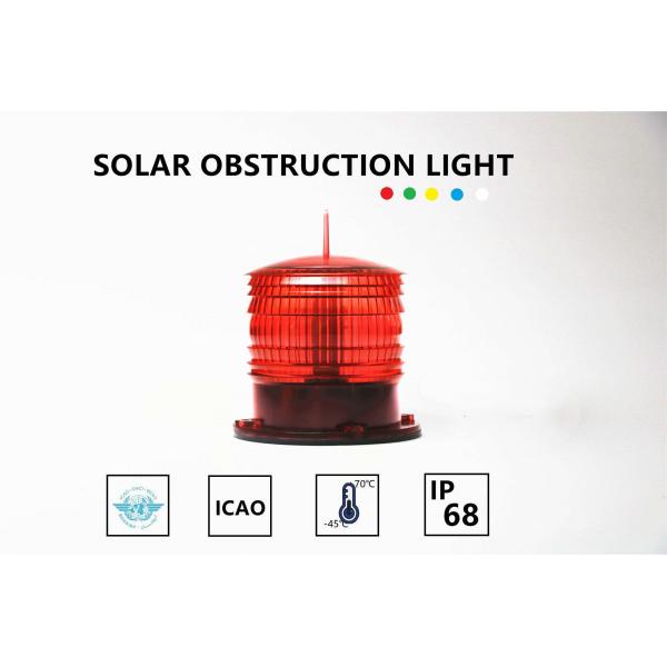 Type A Building Obstruction Light Red LED Solar Obstruction Aviation Light For Building