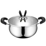 China Home Kitchen Stainless Steel Cooking Pot With Tempered Clear Glass Lid wholesale