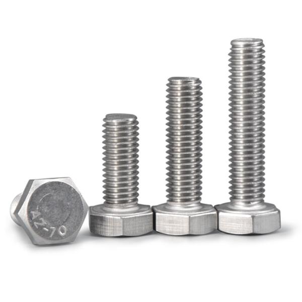 A2-70 Stainless Steel Hex Head Cap Screws Good Chemical Resistance