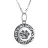 Buy cheap 16in 0.9g Paw Print Necklace Lovely 3A CZ 925 Silver Necklace from wholesalers