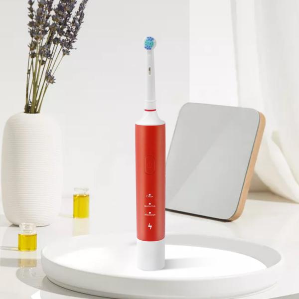 Antibacterial 1200mAh Spin Tooth Brush , Reusable Electric Toothbrush Rotating