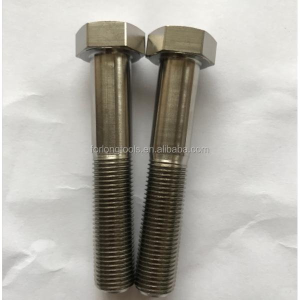 ISO Standard 1/2-20*2.75 Inch Titanium Hex Head Bolt for Sprint Car in Imperial Measurement System Natural Colour