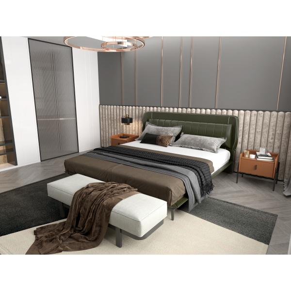 Nightstand in bedroom setting showing scale and proportions