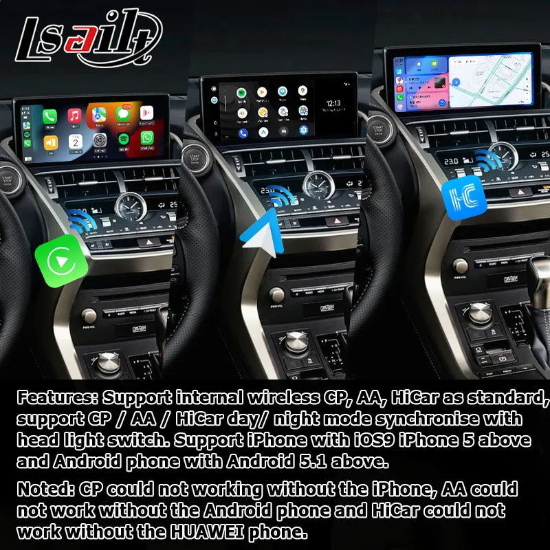 Qualcomm base Android 13 8+128GB Lexus NX300 NX300h NX200t Carplay video interface