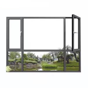 Horizontal Opening Pattern Broken Bridge Aluminum Window Waterproof Fireproof