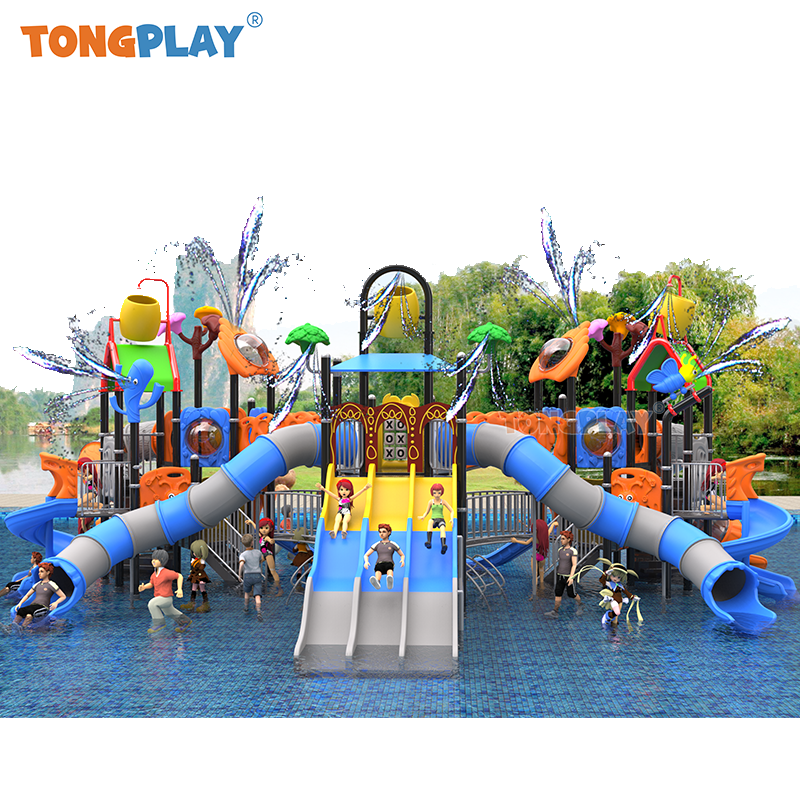 Water Park Games Amusement Park Equipment Water Playground Pools Combination Water Slide for Swimming Pool Fiberglass Slide