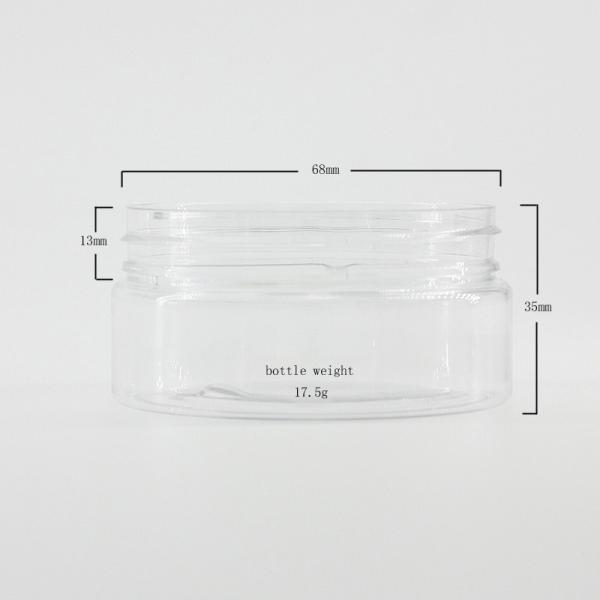 100ml Clear Candy Biscuit Plastic Packaging Jar PP Screw Cap