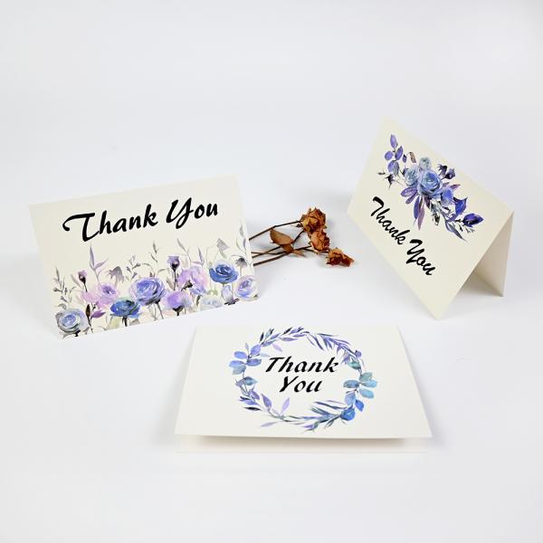 Custom Logo Book Printing Service Thank You Cards Perfect for Weddings and Birthdays