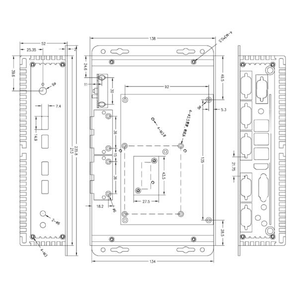 Zynshield i3 4005U Industrial PC with Dual LAN 6xCOM Ports 6xUSB Ports