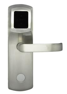 Intelligent Hotel Electronic Door Lock Brushed Nickel Finishing Zinc Alloy Cylinder