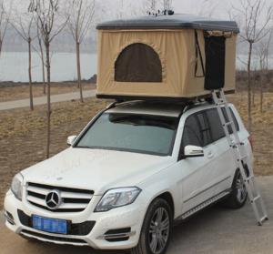 China Fiberglass Hard Shell Pop Up Tent , Truck Bed Hard Top Tent With Sponge Mat wholesale